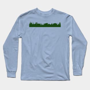 COPENHAGEN skyline in forest green Long Sleeve T-Shirt